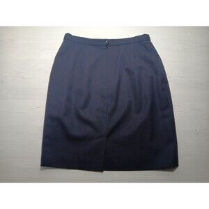 Austin Reed Skirt Size 14 100% Worsted Wool Made In The USA Navy Blue